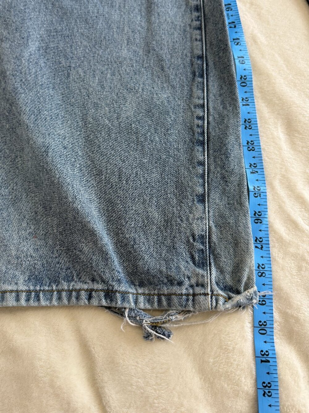 PacSun Blake Extreme Baggy Jeans 29x30 Light Wash Raw Hem Wide Leg - Picture 15 of 16